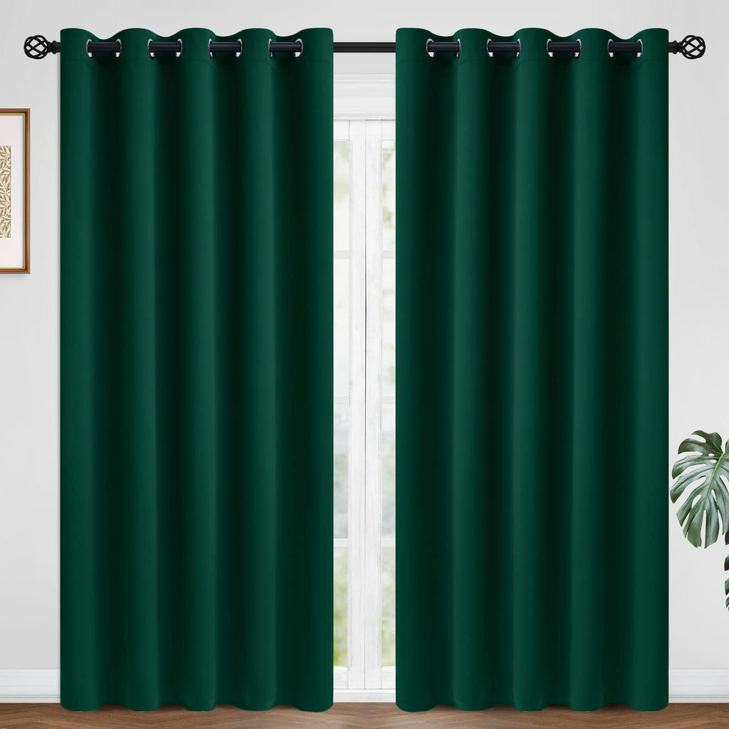 COSVIYA Grommet Blackout Room Darkening Navy Blue Curtains 84 inch Length