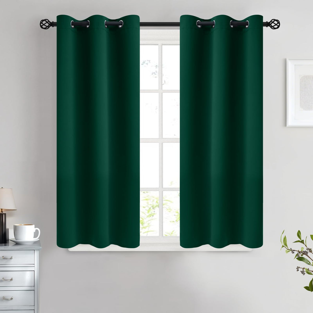 COSVIYA Grommet Blackout Room Darkening Navy Blue Curtains 84 inch Length