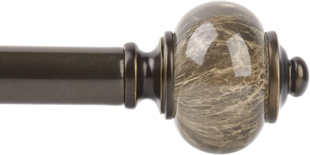 KAMANINA 1 Inch Curtain Rods 32 to 58 Inch, Bronze Adjustable Drapery Rods