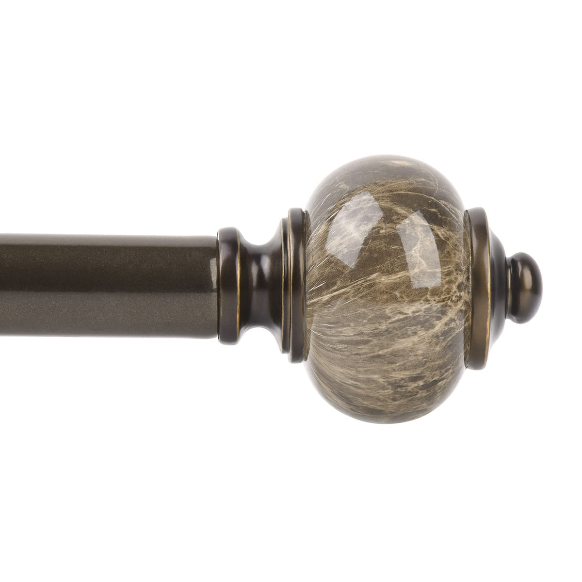KAMANINA 1 Inch Curtain Rods 32 to 58 Inch, Bronze Adjustable Drapery Rods