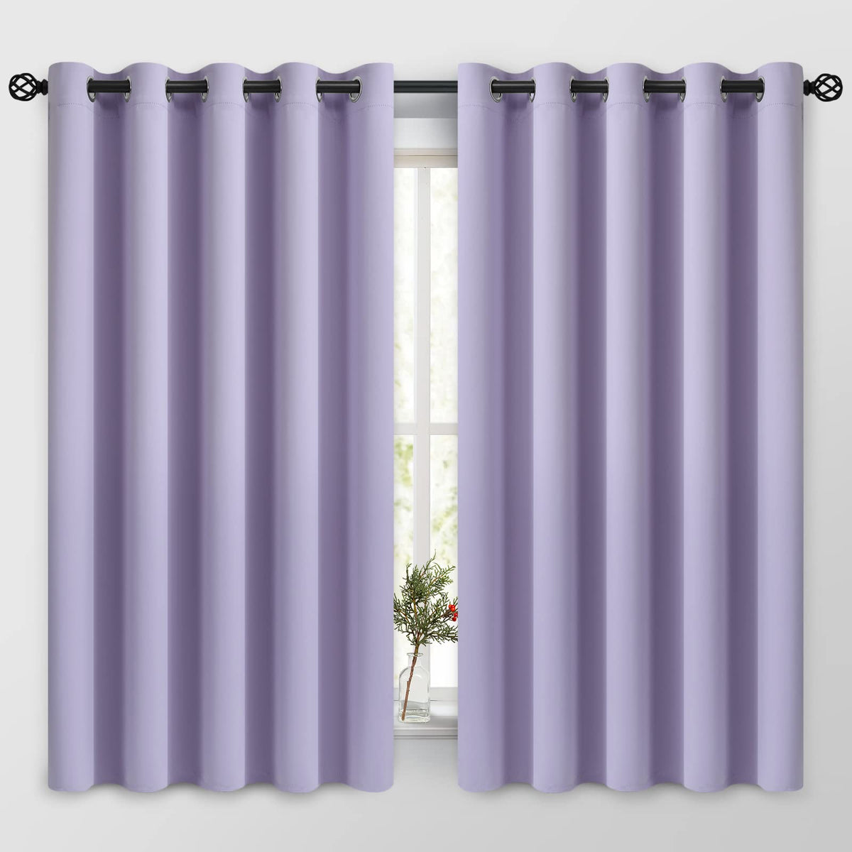 COSVIYA Grommet Blackout Room Darkening Navy Blue Curtains 84 inch Length