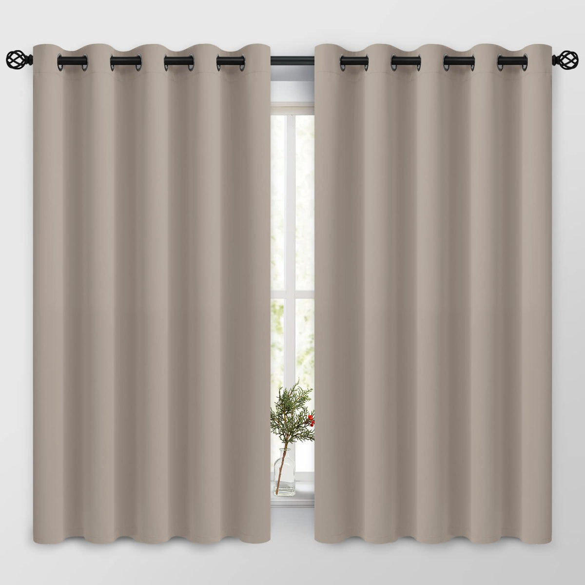COSVIYA Grommet Blackout Room Darkening Navy Blue Curtains 84 inch Length