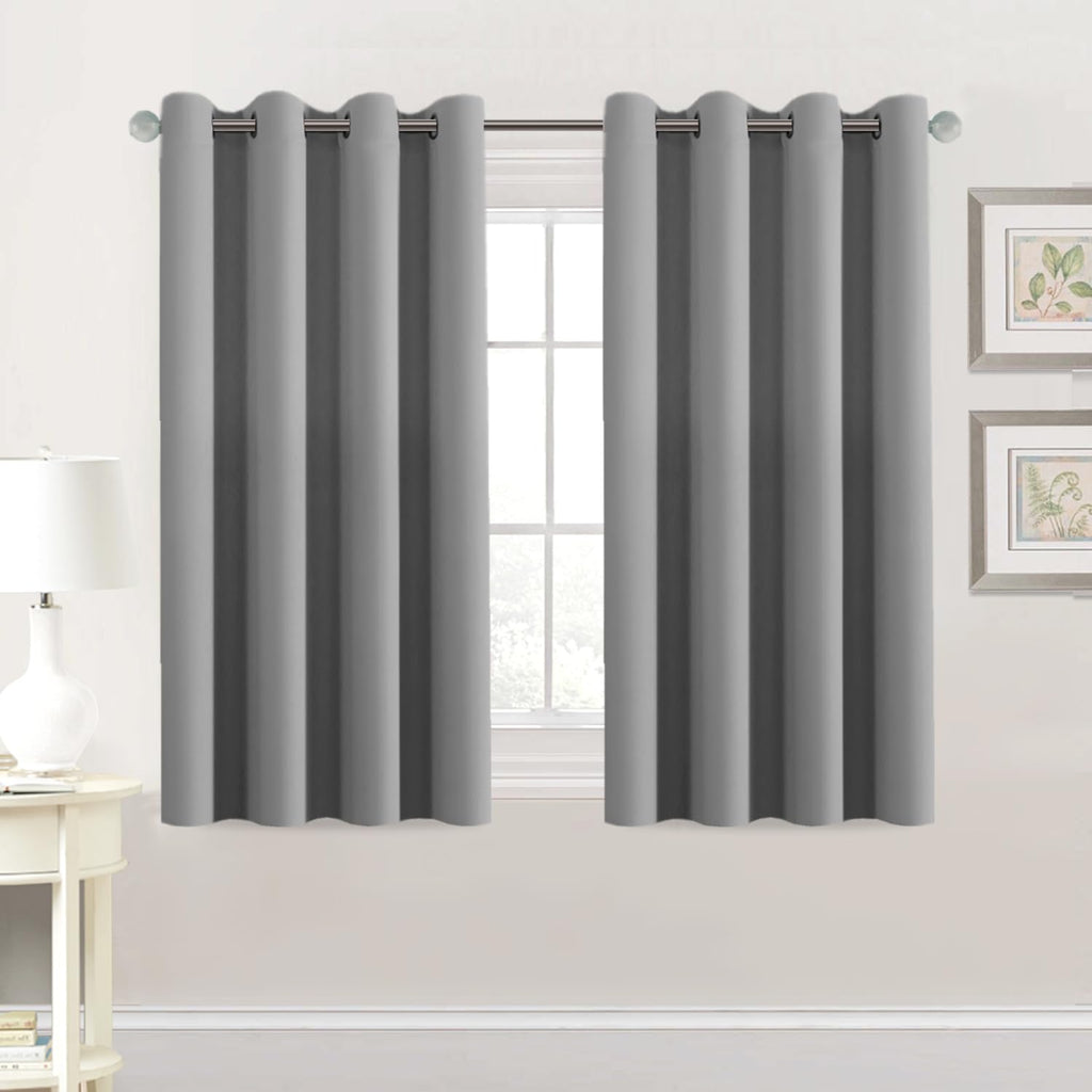 H.VERSAILTEX Blackout Curtains for Bedroom Thermal Insulated Room Darkening Living Room Curtains 63 Inch Long Grommet Privacy Protection Window Curtain Panels/Drapes for Nursery,2 Panels,Ivory/Cream