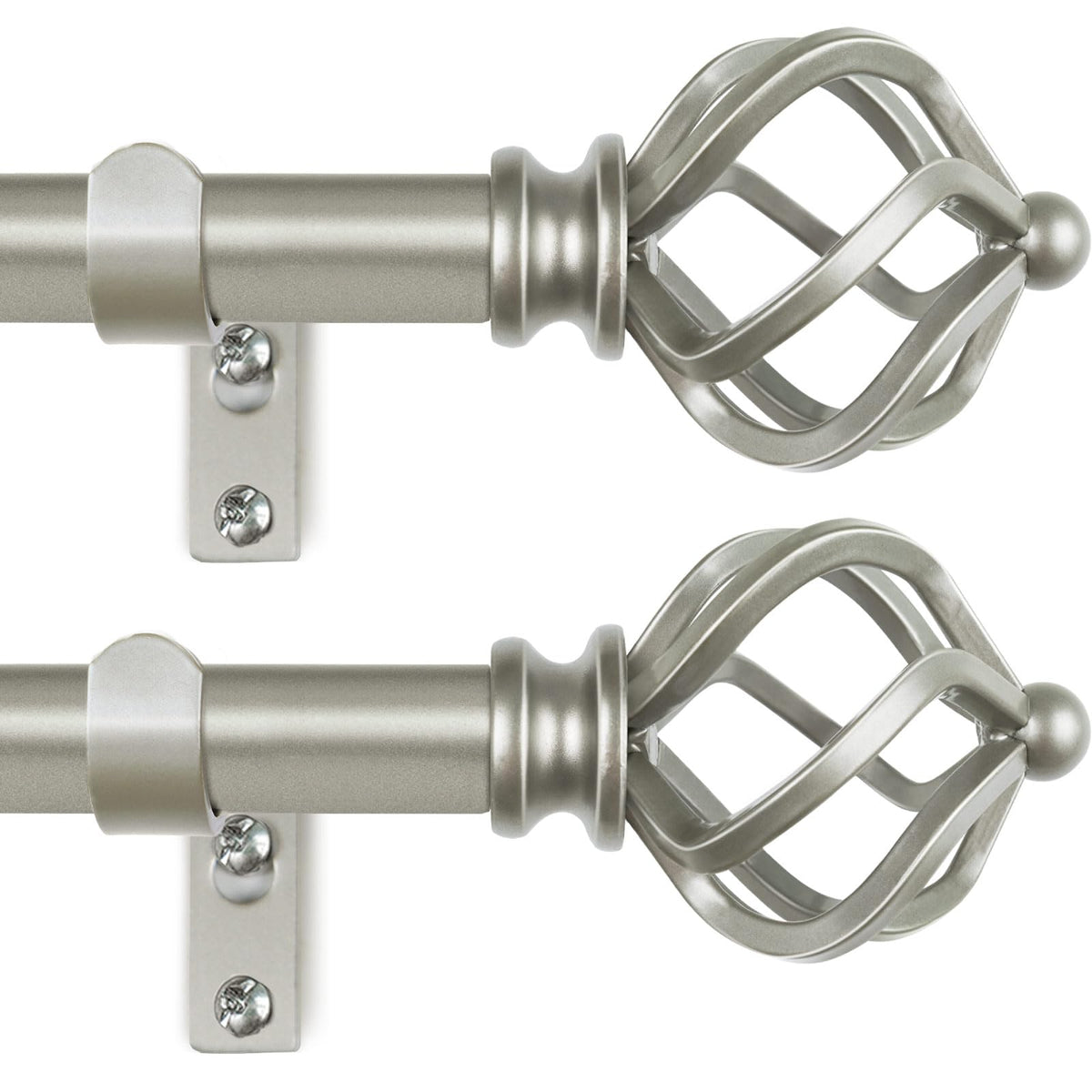 KAMANINA Bronze Curtain Rod 32 to 58 Inch, Adjustable Window Treatment Rods