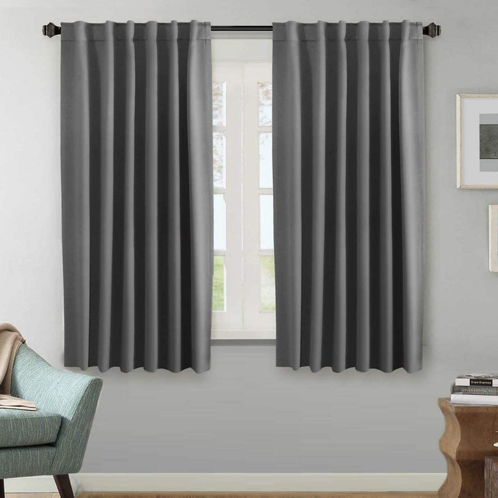 H.VERSAILTEX Blackout Curtains Thermal Insulated Window Treatment Panels Room Darkening Blackout Drapes for Living Room Back Tab/Rod Pocket Bedroom Draperies, 52 x 84 Inch, Light Sage, 2 Panels