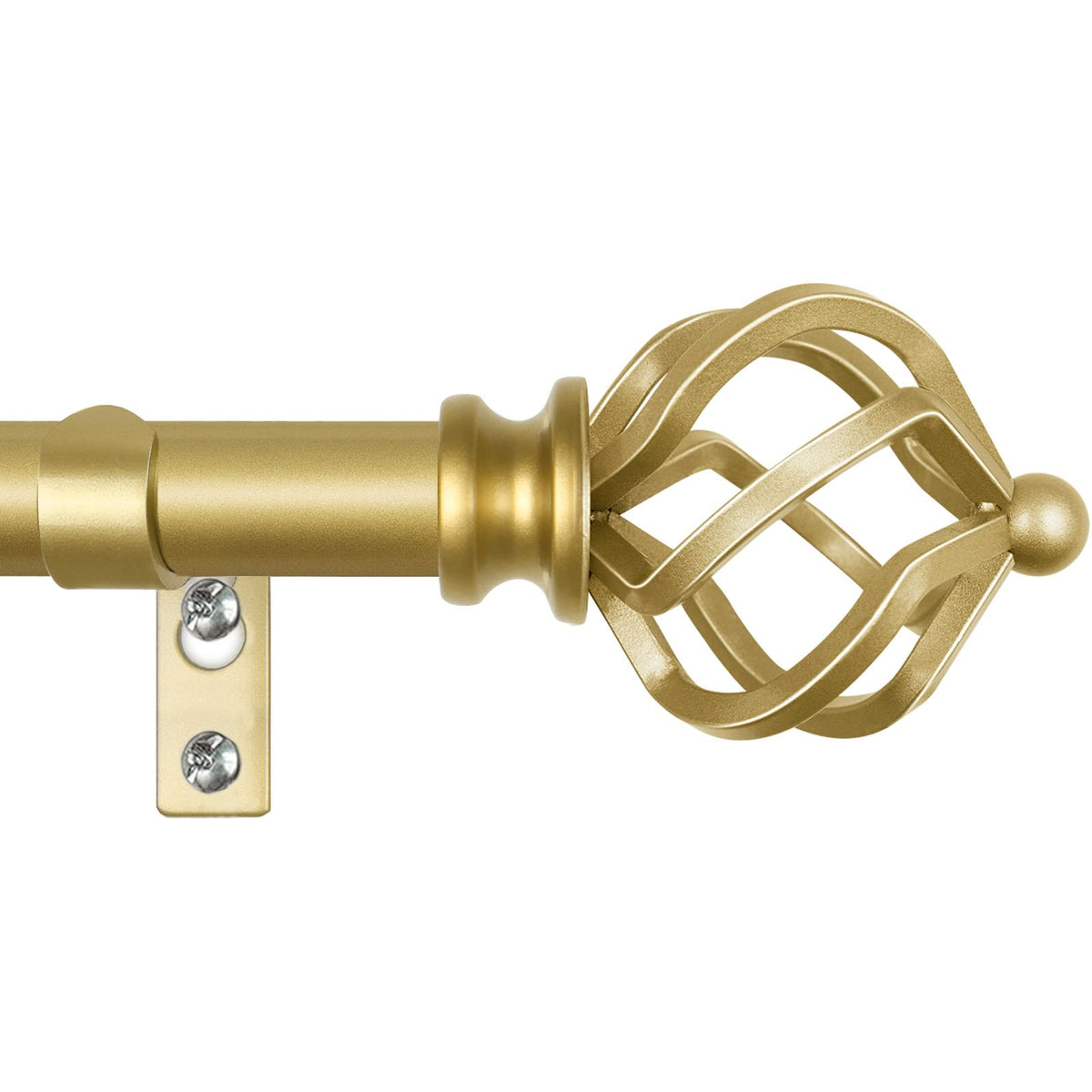 KAMANINA Bronze Curtain Rod 32 to 58 Inch, Adjustable Window Treatment Rods