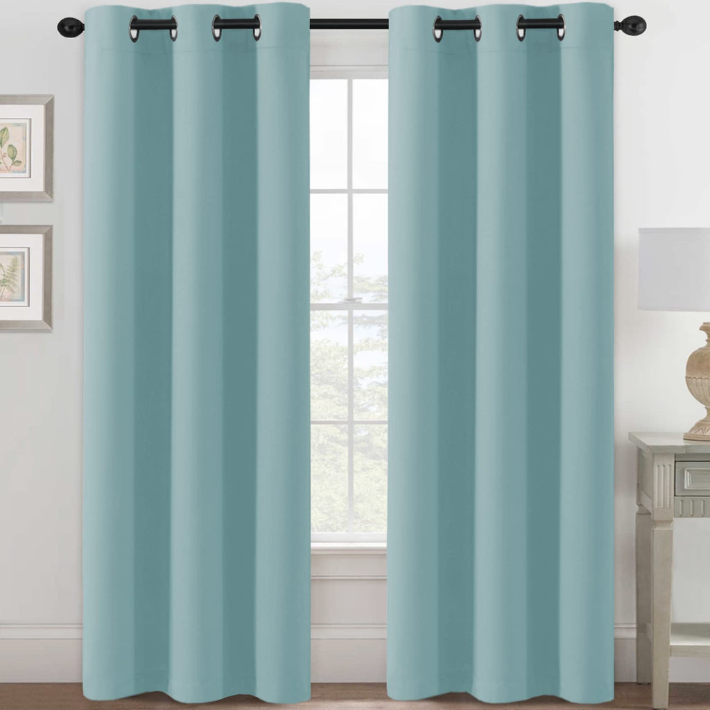 H.VERSAILTEX Blackout Curtains for Bedroom Thermal Insulated Room Darkening Living Room Curtains 63 Inch Long Grommet Privacy Protection Window Curtain Panels/Drapes for Nursery,2 Panels,Ivory/Cream