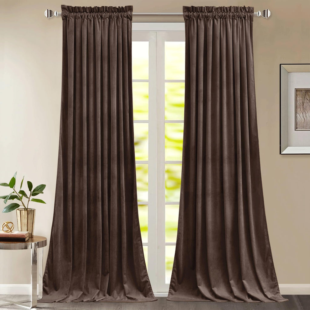 StangH Theater Red Velvet Curtains for Living Room Christmas Decor 2 Panels