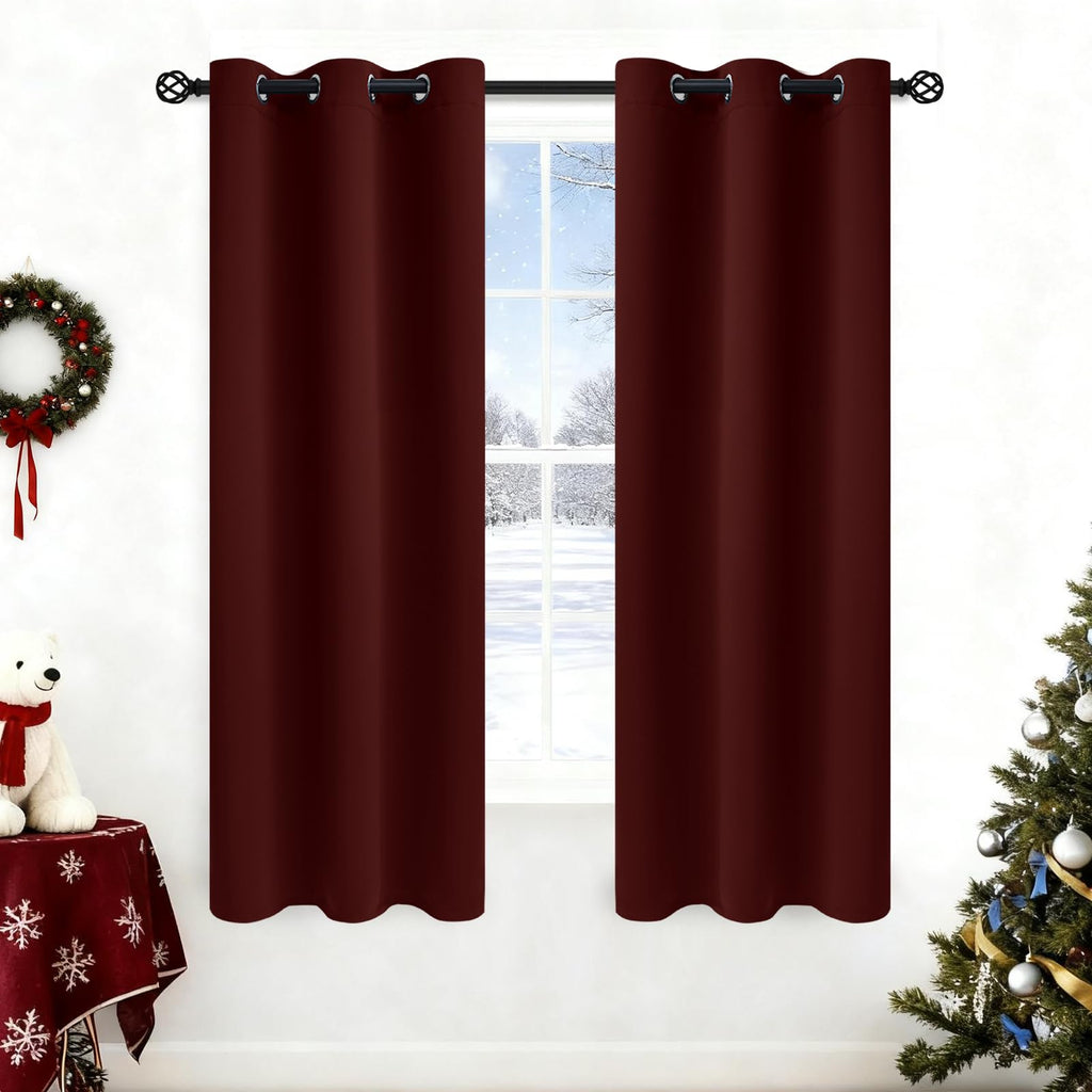 COSVIYA Grommet Blackout Room Darkening Navy Blue Curtains 84 inch Length