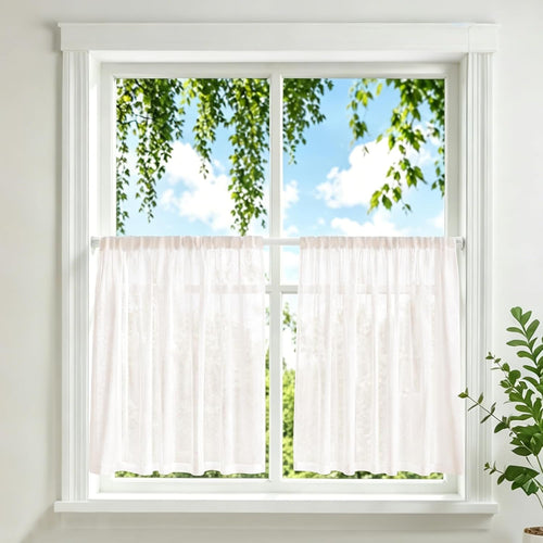 2 Pack Small Tension Curtain Rod, Short Adjustable Extendable