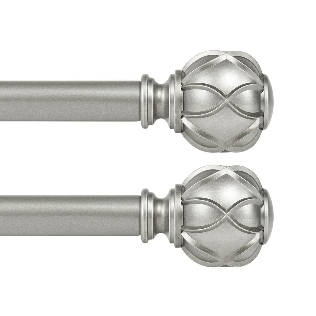 KAMANINA Curtain Rods for Windows 72 to 144 Inch, Long Heavy Duty, Bronze