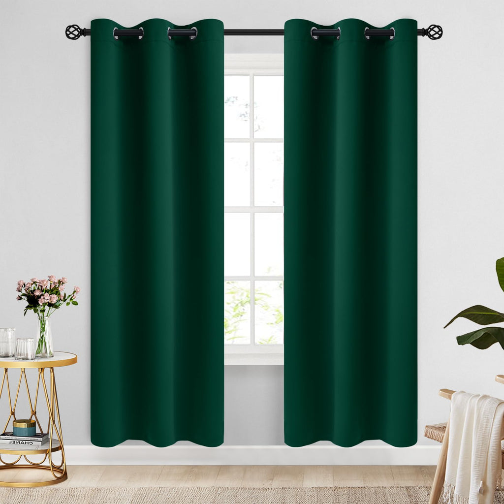 COSVIYA Grommet Blackout Room Darkening Navy Blue Curtains 84 inch Length