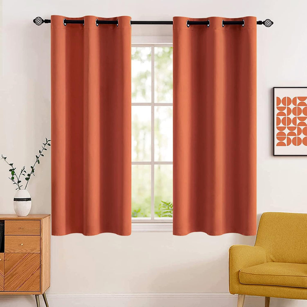MIULEE Olive Blackout Bedroom Curtains Drapes 84 Inch Long 52"x84"