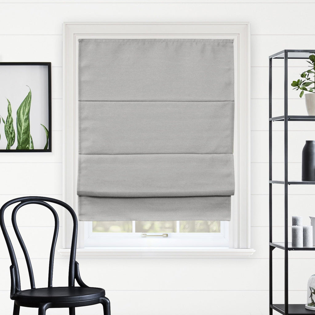 Chicology Cordless Roman Window Shade, Belgian Flax, 29"W x 64"H