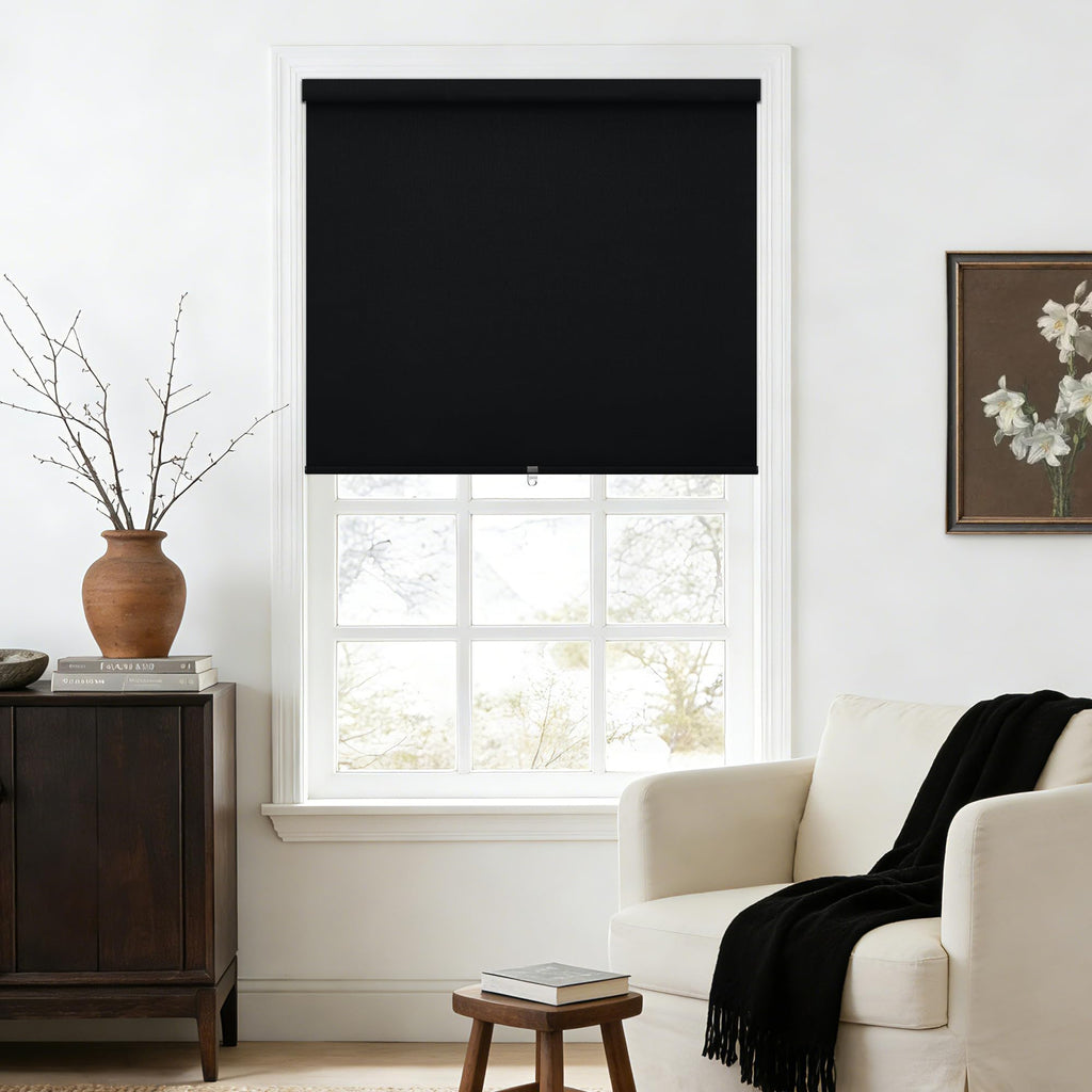 Extra Wide Beige Roller Shades 100% Blackout Blinds for Large Window Bedroom Living Room Dining Free-Stop Cordless Thermal Insulated Black Out Shades with Valance, Room Darkening Blinds Oatmeal,72x72