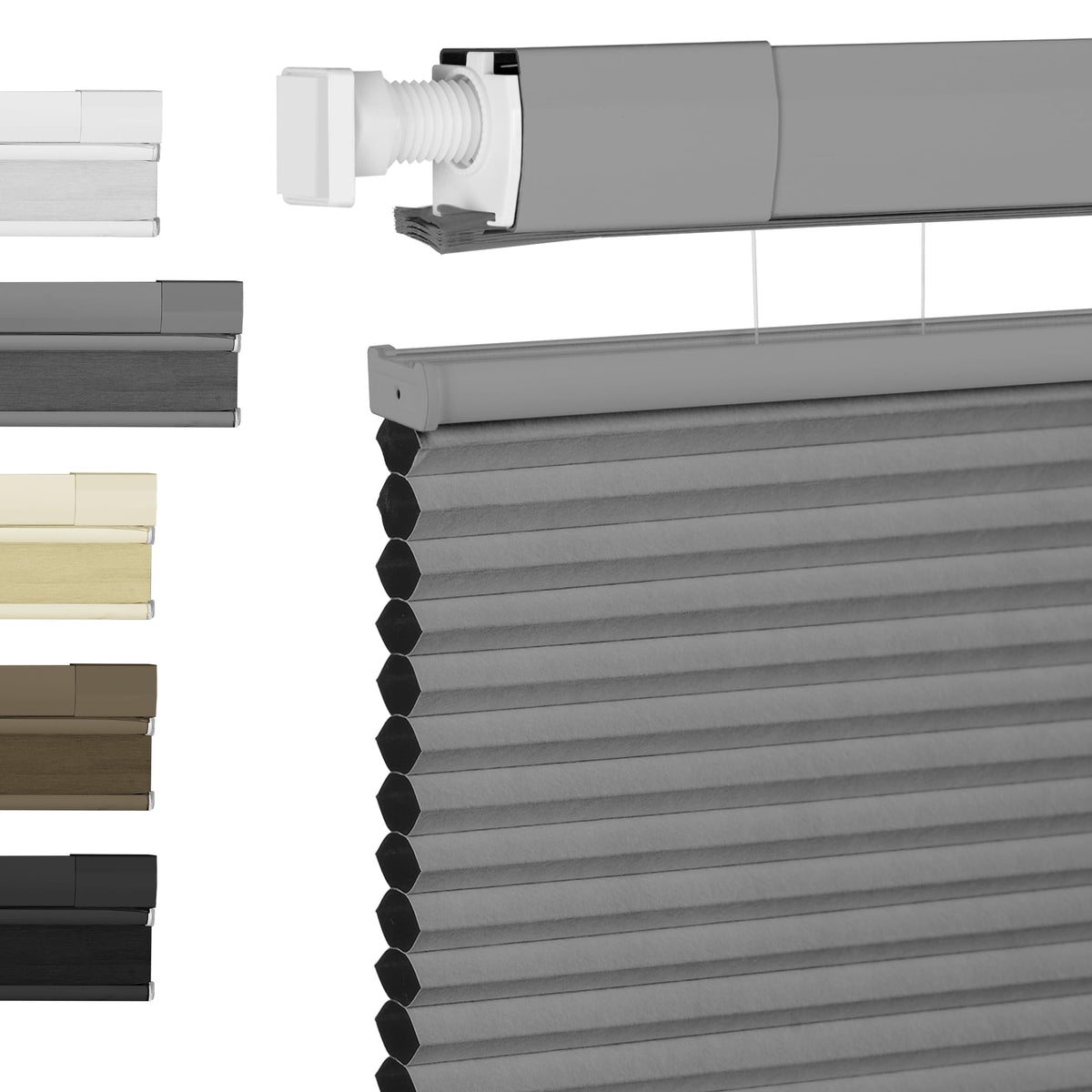 BERISSA Top Down Bottom Up Cordless Cellular Shades,Custom Size White Blackout