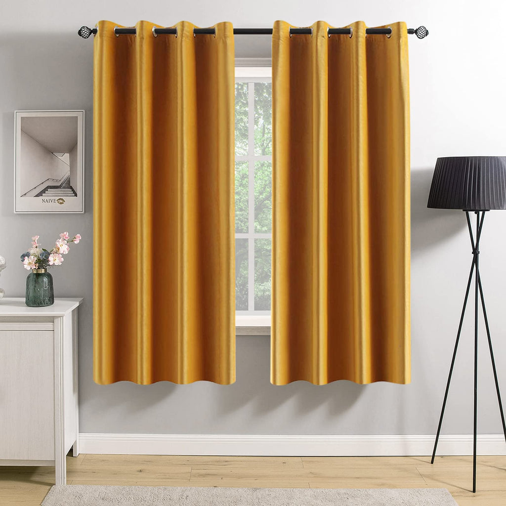 MIULEE Velvet Blackout Curtains Olive Green 52 x 96 Inch Length 2 Panels