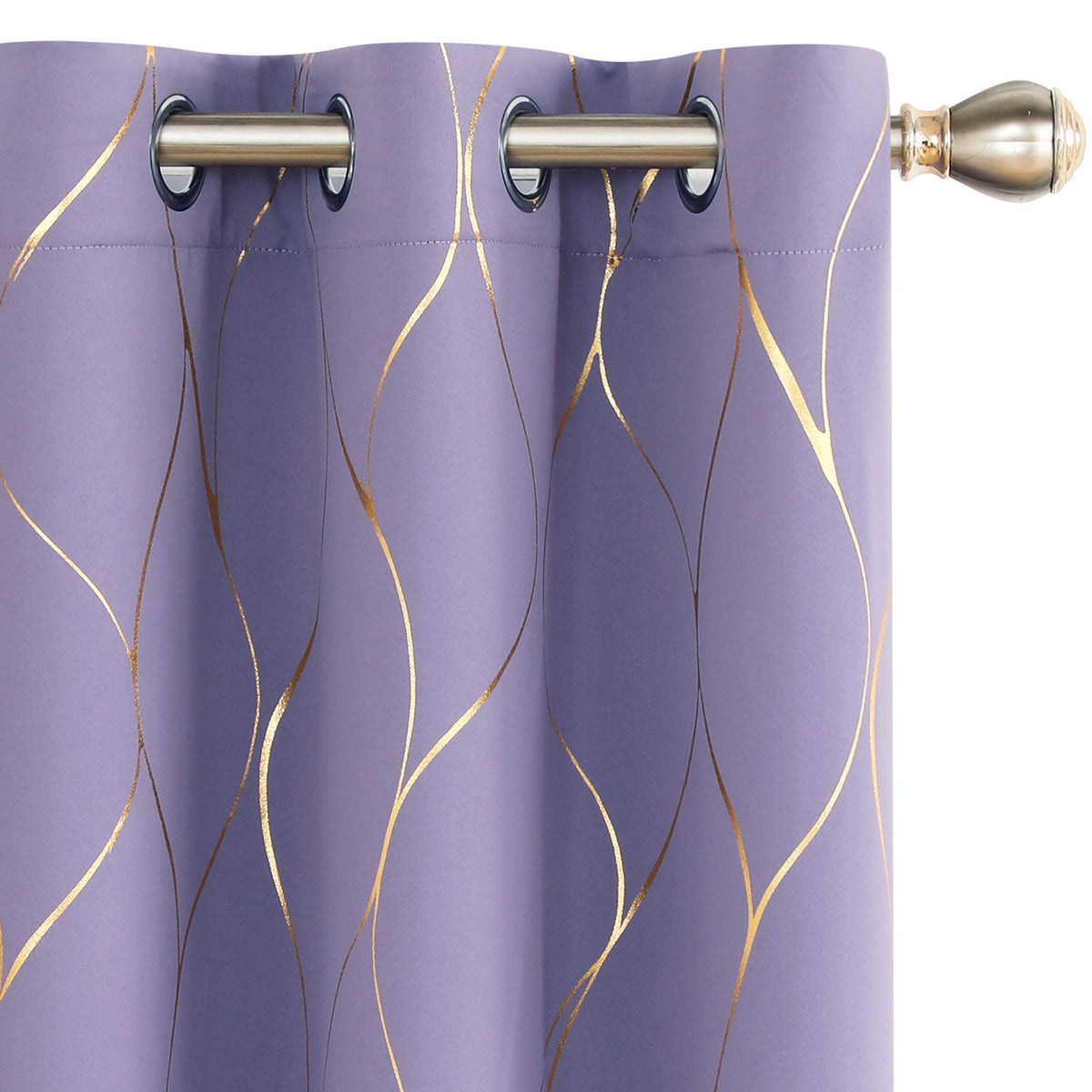 Deconovo Curtains for Living Room, Pattern Blackout Curtains 84 Inches Long