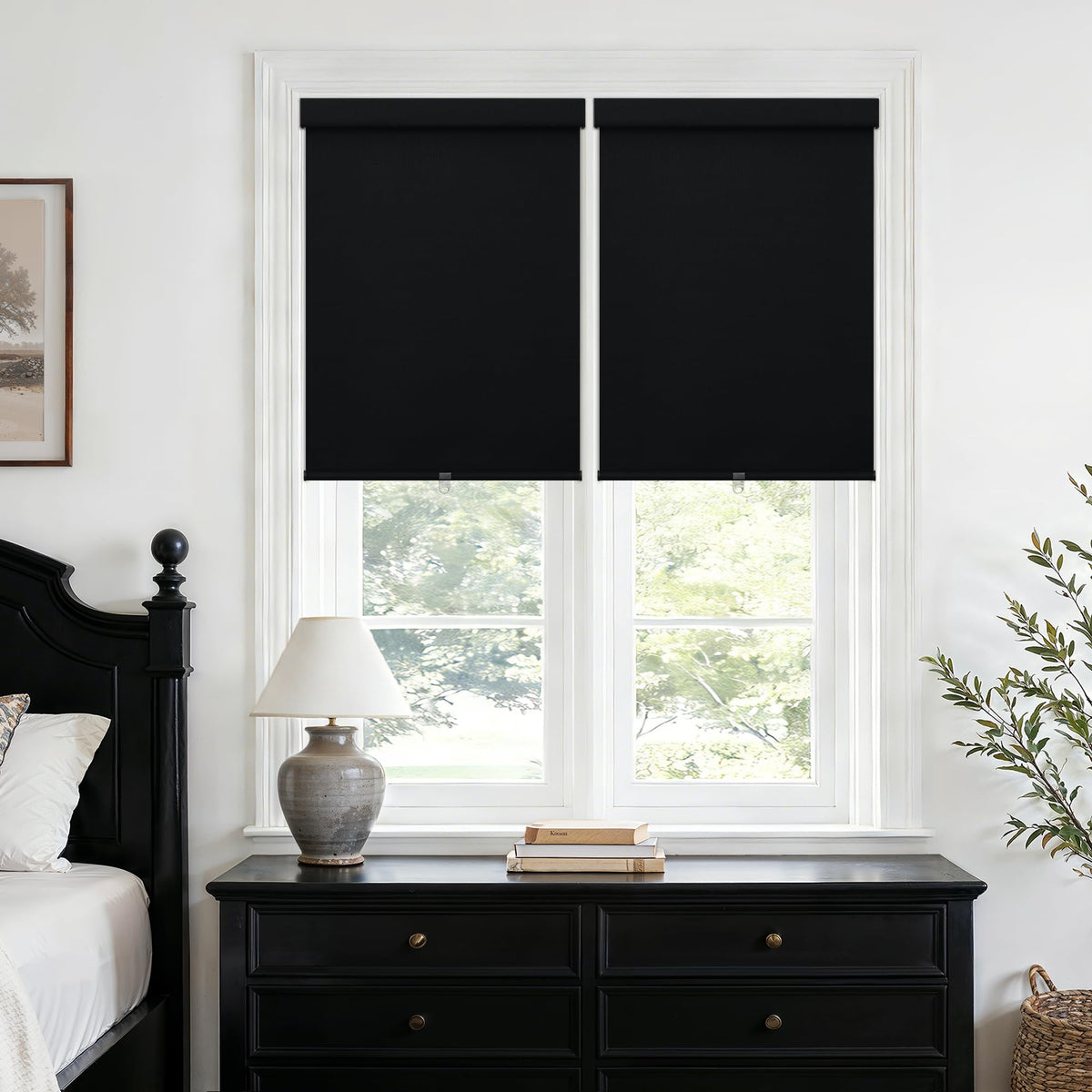 Extra Wide Beige Roller Shades 100% Blackout Blinds for Large Window Bedroom Living Room Dining Free-Stop Cordless Thermal Insulated Black Out Shades with Valance, Room Darkening Blinds Oatmeal,72x72