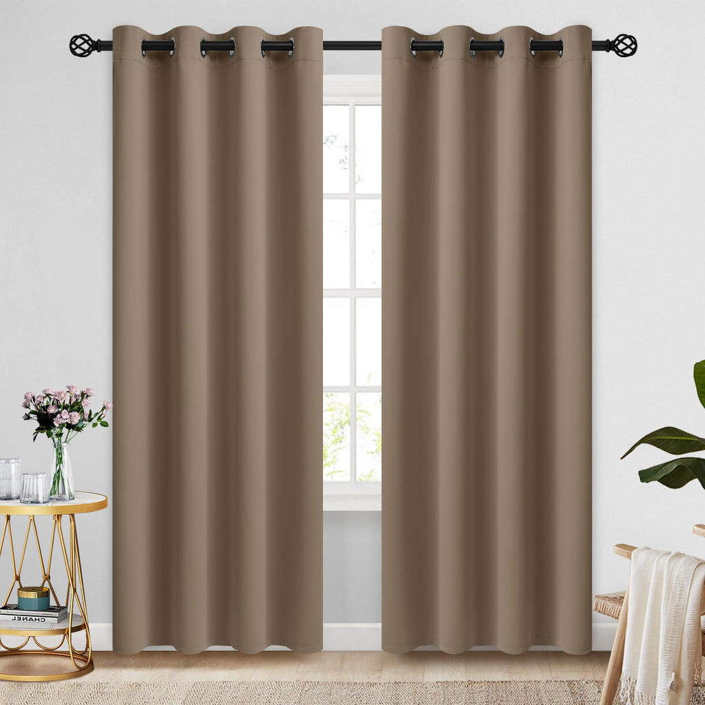COSVIYA Grommet Blackout Room Darkening Navy Blue Curtains 84 inch Length