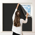 Petaholic 100% Blackout Curtains for Bedroom, Portable DIY Window Blinds, No Drill Window Shades & Blackout Blinds with Stickers & Tabs for Travel, Dorm Room, Media Room (118" x 57")