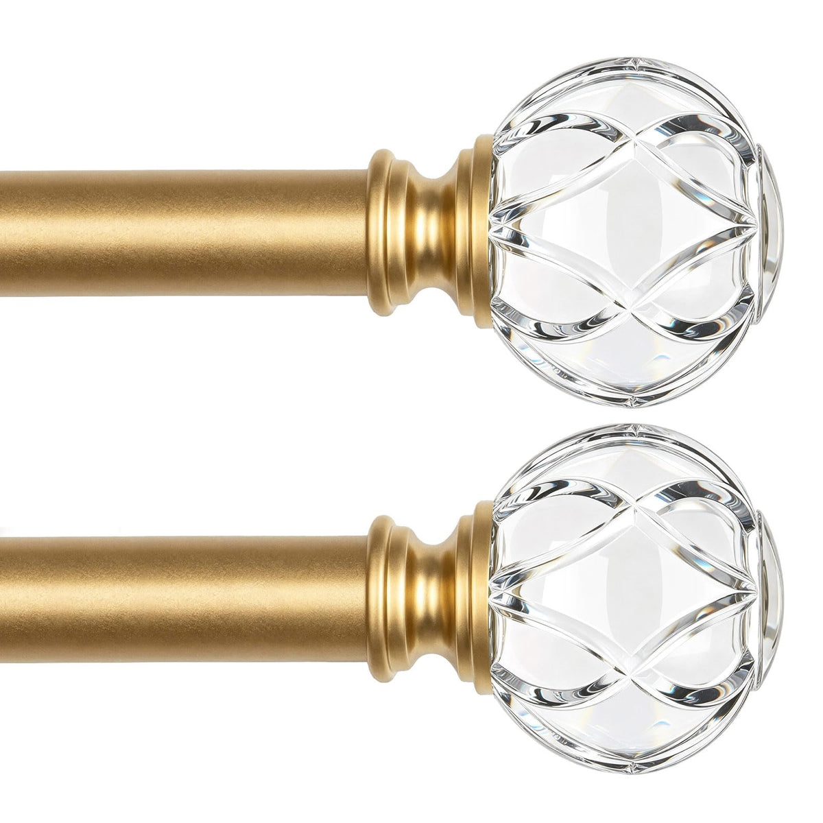 KAMANINA Silver Curtain Rods for Windows 72-144 Inch Heavy Duty Drapery Rod