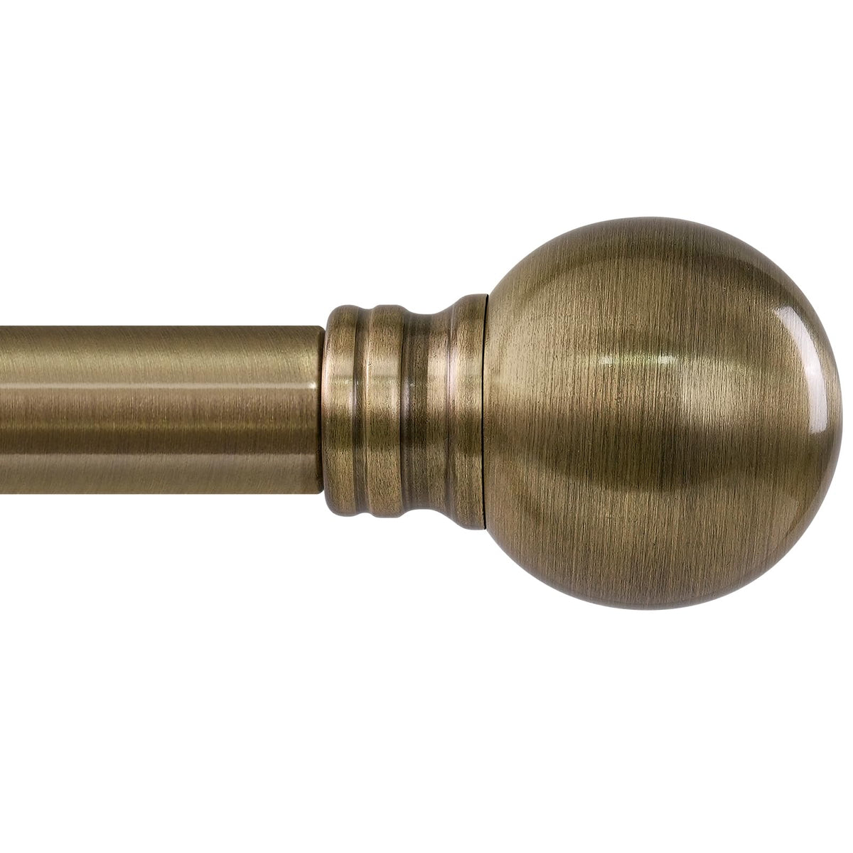 Warm Gold Curtain Rods for Windows 72-144 Inch Brass Heavy Duty
