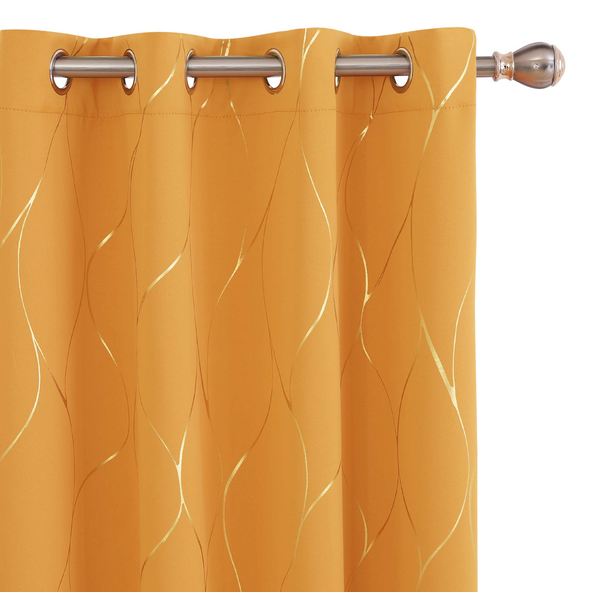 Deconovo Curtains for Living Room, Pattern Blackout Curtains 84 Inches Long
