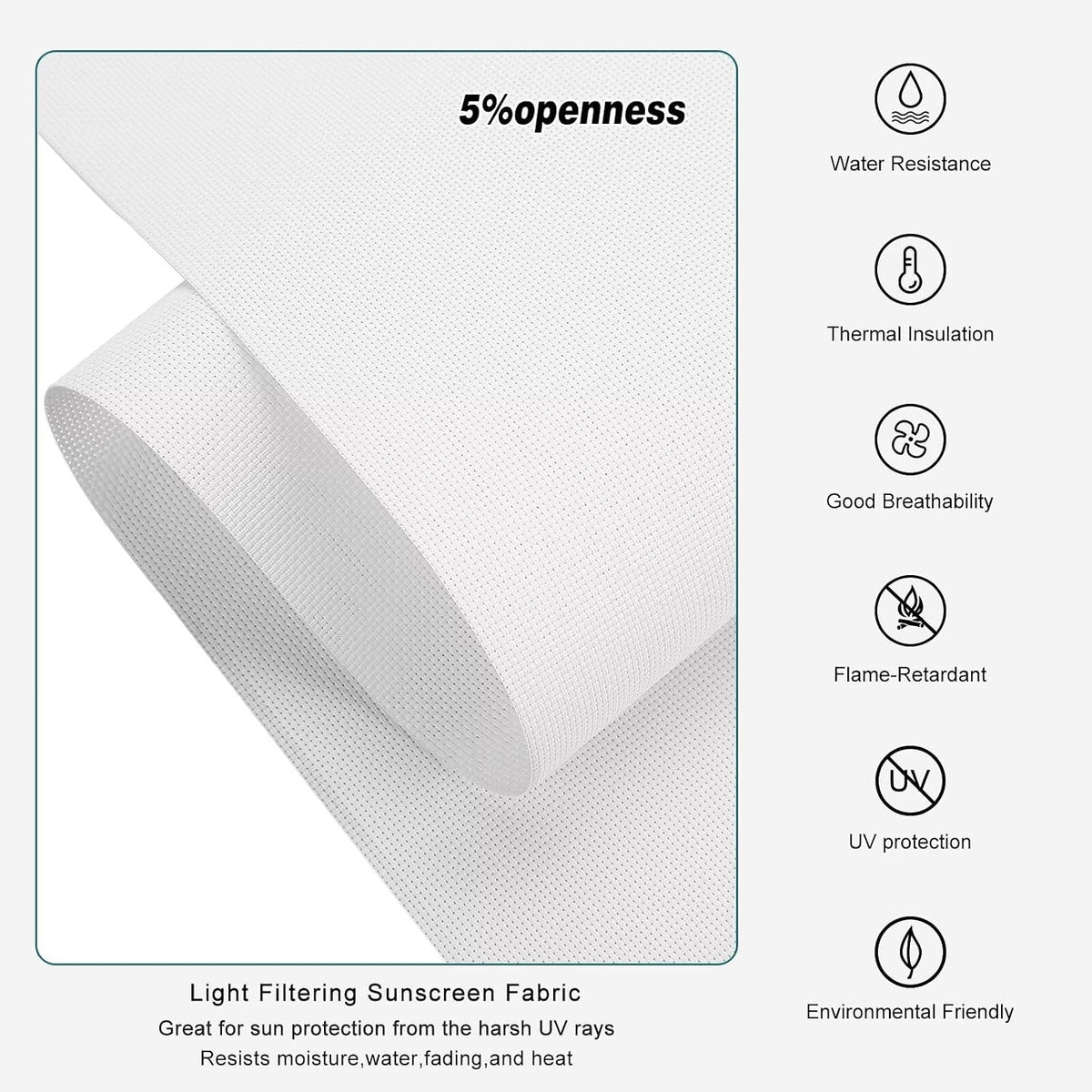 Changshade Custom Corded Solar Roller Shades, Light Filtering Window Blinds for UV, Glare and Heat Control, Custom Size Shades for Office, Living Room, Bedroom and Kitchen