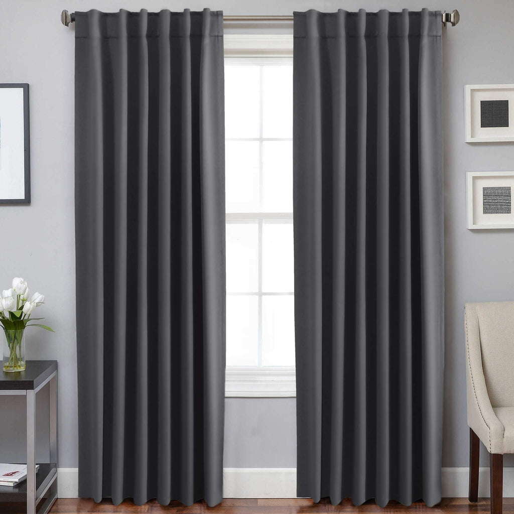 H.VERSAILTEX Blackout Curtains Thermal Insulated Window Treatment Panels Room Darkening Blackout Drapes for Living Room Back Tab/Rod Pocket Bedroom Draperies, 52 x 84 Inch, Light Sage, 2 Panels