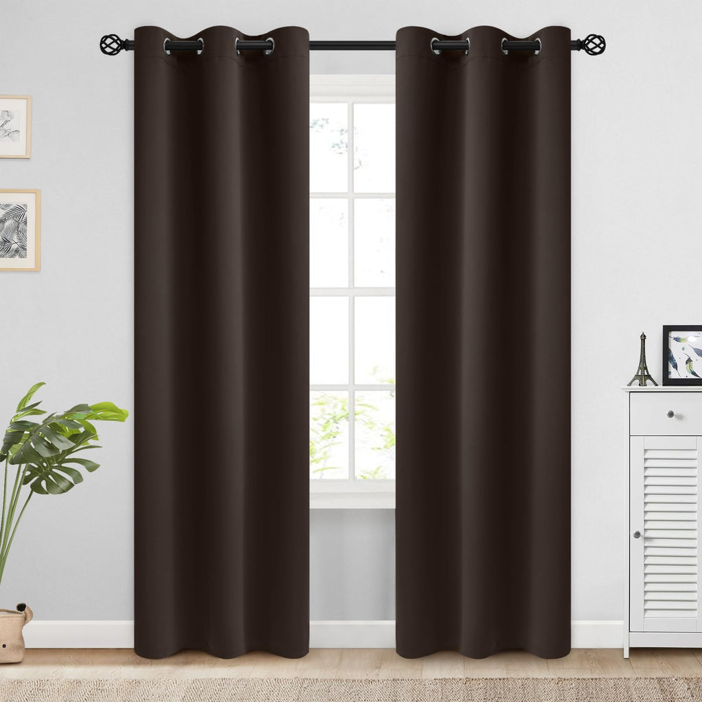 COSVIYA Grommet Blackout Room Darkening Navy Blue Curtains 84 inch Length