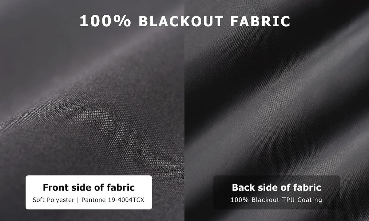 LazBlinds 100% Blackout Roller Shades, 36"x72", Black