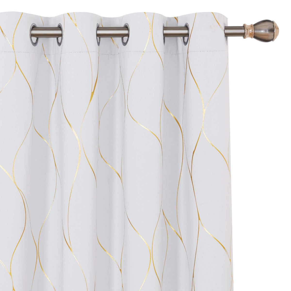 Deconovo Curtains for Living Room, Pattern Blackout Curtains 84 Inches Long