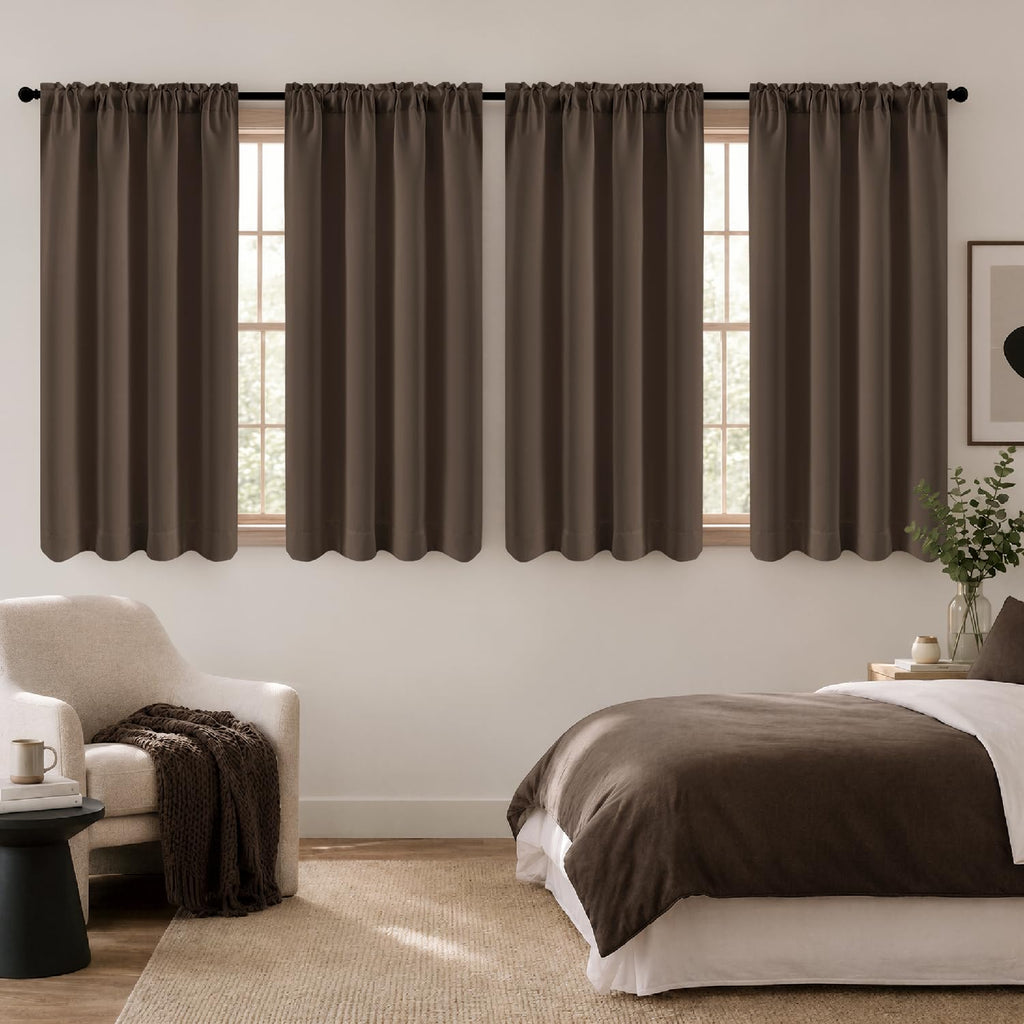 MIULEE Sage Green Blackout Curtains 63 Inch Length for Bedroom 4 Panels