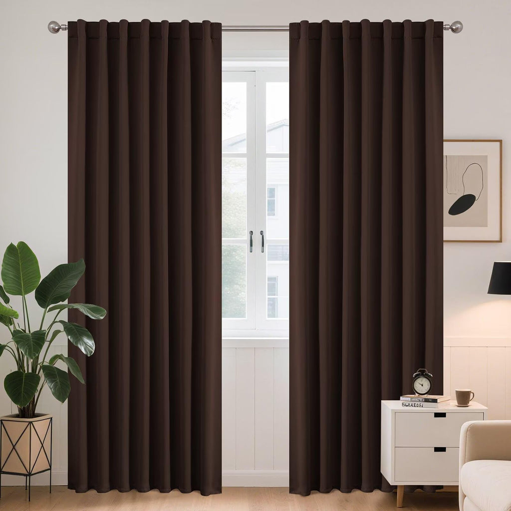 Joydeco Blackout Curtains 96 Inches Long, Thermal Insulated Black Out Curtains 2 Panels Set for Bedroom, Room Darkening Drapes for Living Room Window (W52 x L96 Inch, Navy Blue)