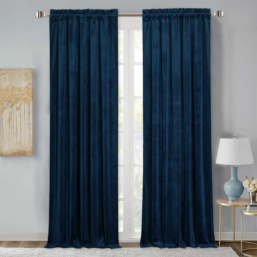 StangH Theater Red Velvet Curtains for Living Room Christmas Decor 2 Panels