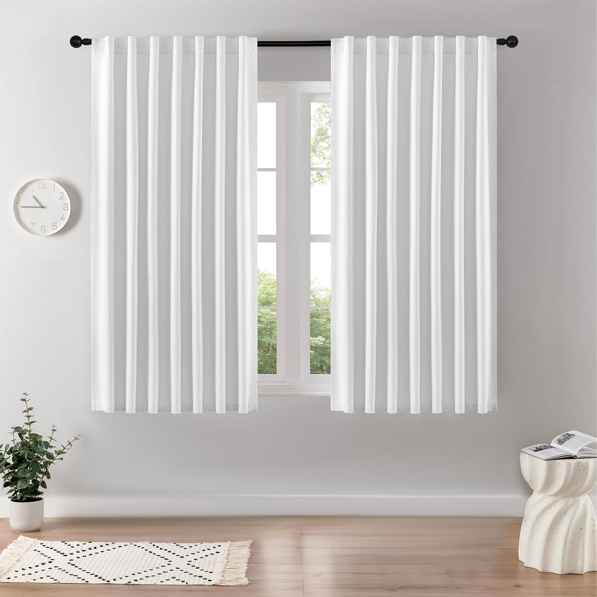 Joydeco Blackout Curtains 96 Inches Long, Thermal Insulated Black Out Curtains 2 Panels Set for Bedroom, Room Darkening Drapes for Living Room Window (W52 x L96 Inch, Navy Blue)
