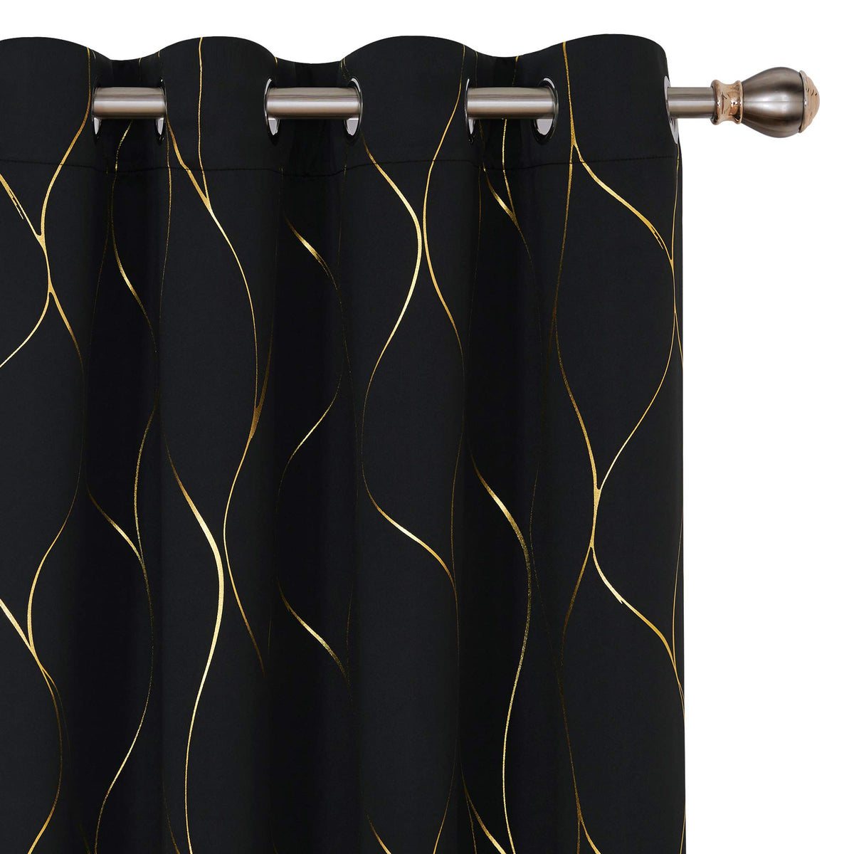 Deconovo Curtains for Living Room, Pattern Blackout Curtains 84 Inches Long