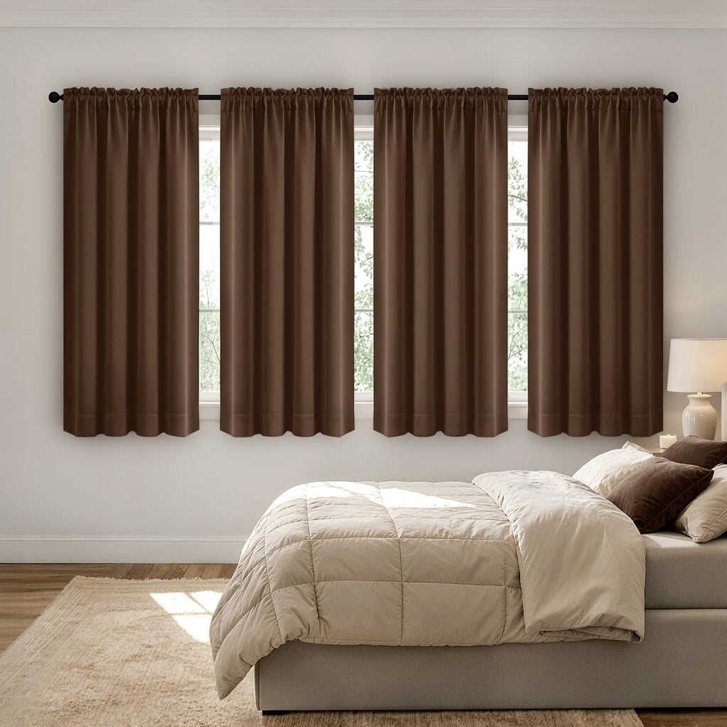 MIULEE Sage Green Blackout Curtains 63 Inch Length for Bedroom 4 Panels