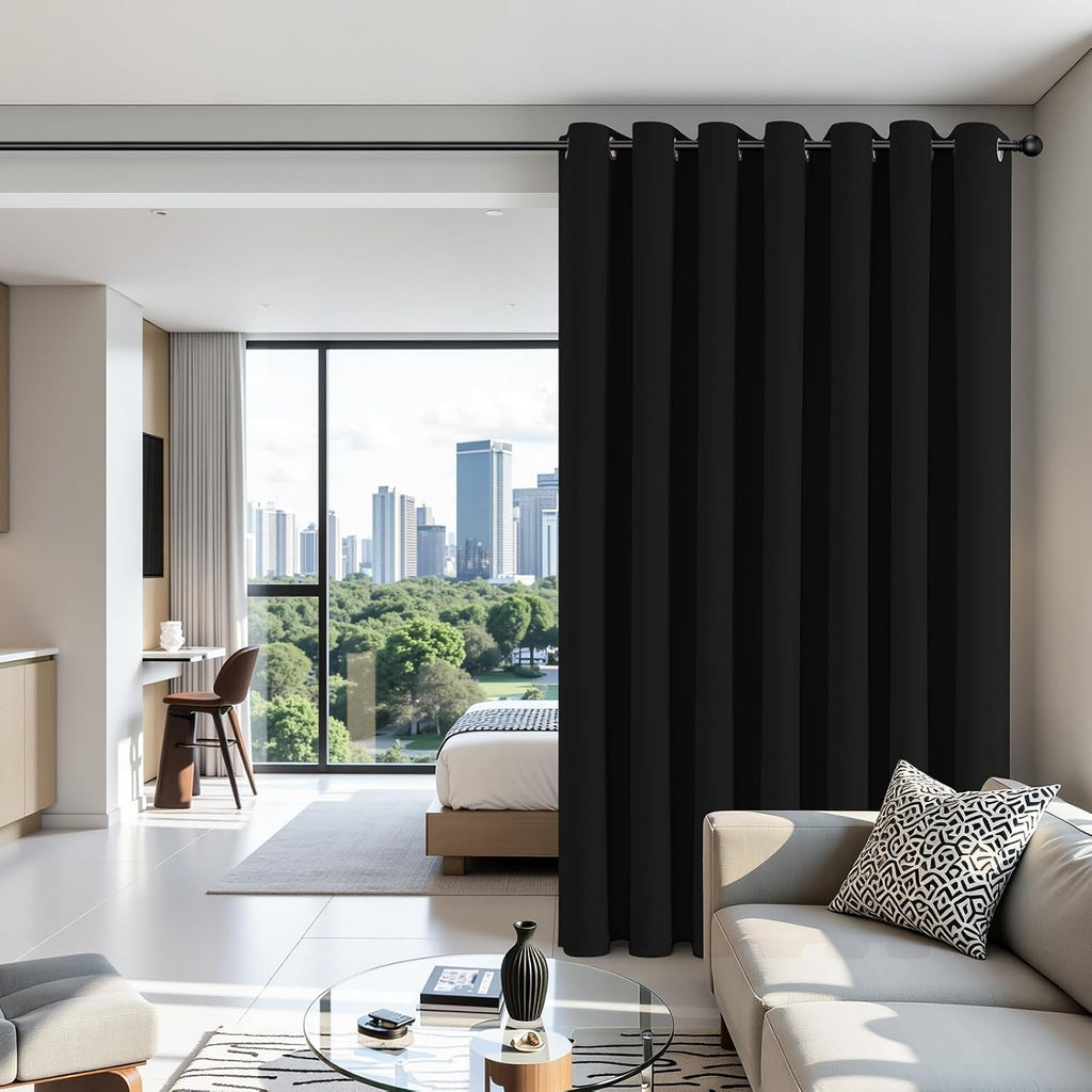 Joydeco Blackout Patio Sliding Door Curtains, Privacy Room Divider Curtains