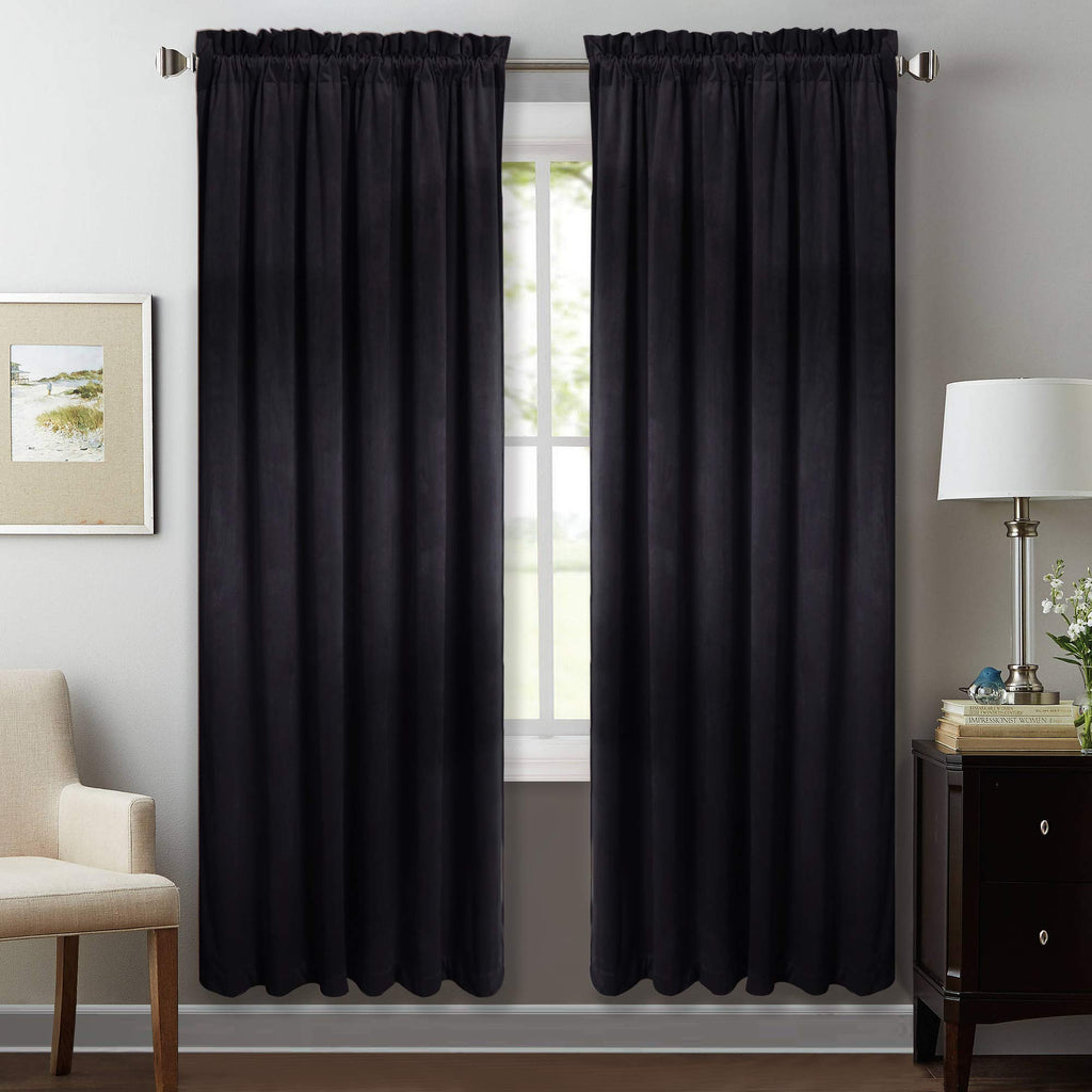 StangH Theater Red Velvet Curtains for Living Room Christmas Decor 2 Panels