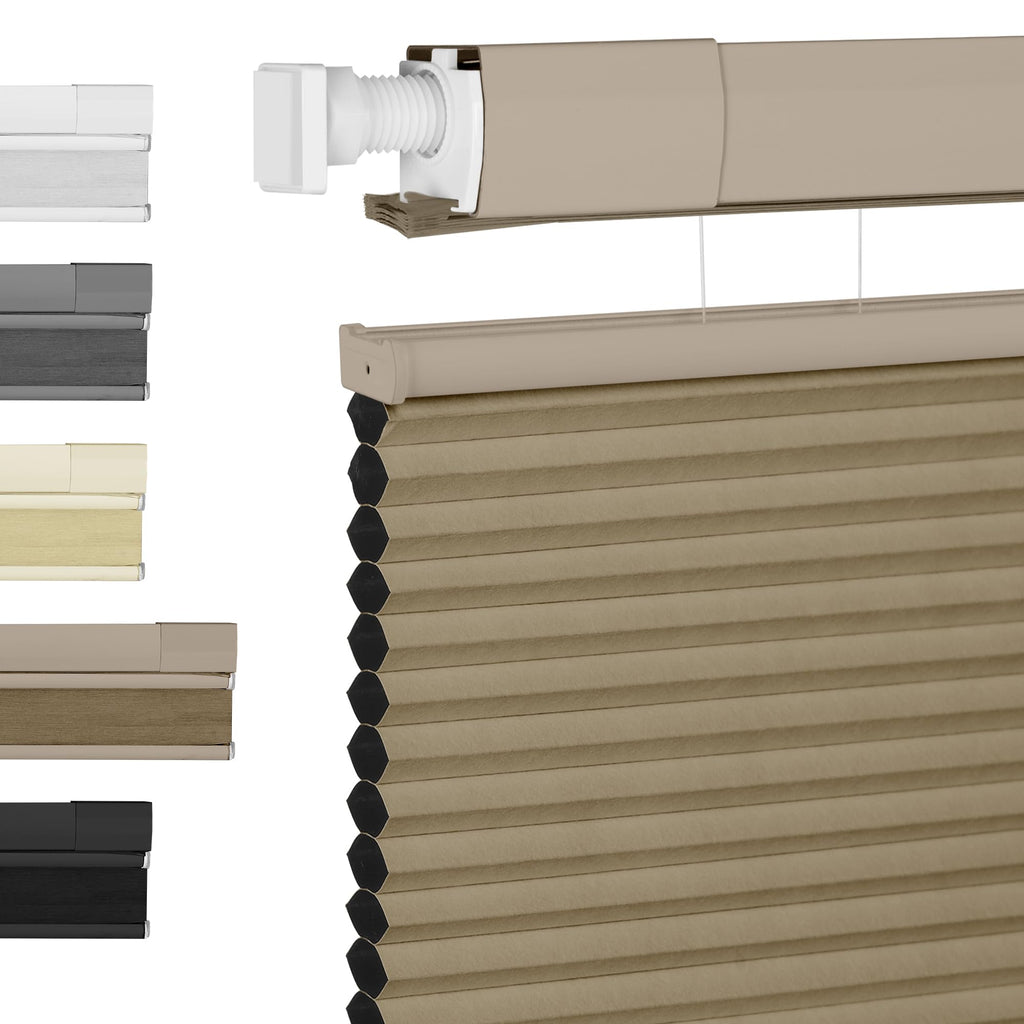 BERISSA Top Down Bottom Up Cordless Cellular Shades,Custom Size White Blackout
