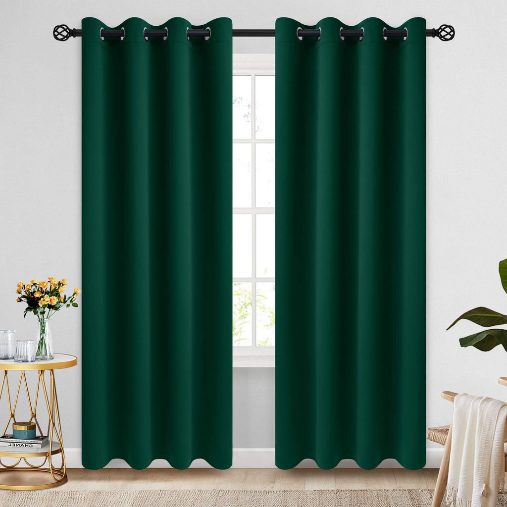 COSVIYA Grommet Blackout Room Darkening Navy Blue Curtains 84 inch Length