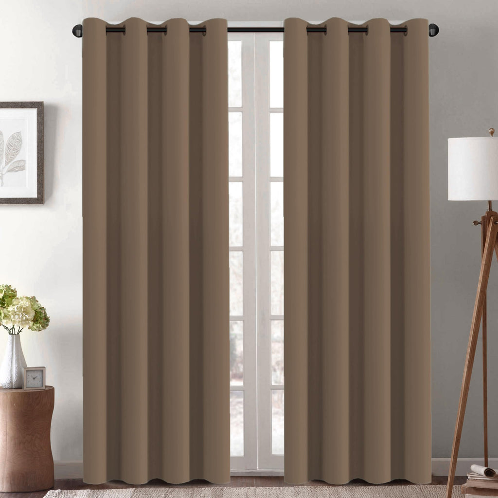 H.VERSAILTEX Blackout Curtains for Bedroom Thermal Insulated Room Darkening Living Room Curtains 63 Inch Long Grommet Privacy Protection Window Curtain Panels/Drapes for Nursery,2 Panels,Ivory/Cream