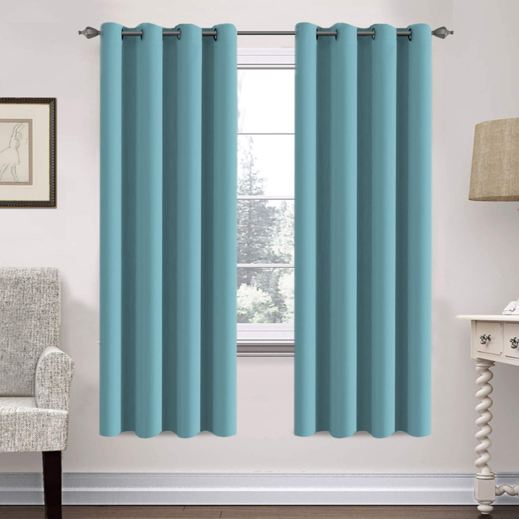 H.VERSAILTEX Blackout Curtains for Bedroom Thermal Insulated Room Darkening Living Room Curtains 63 Inch Long Grommet Privacy Protection Window Curtain Panels/Drapes for Nursery,2 Panels,Ivory/Cream