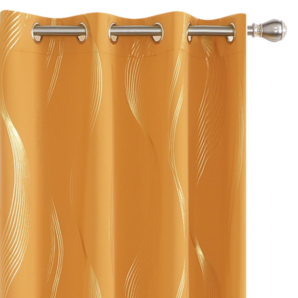 Deconovo Curtains for Living Room, Pattern Blackout Curtains 84 Inches Long