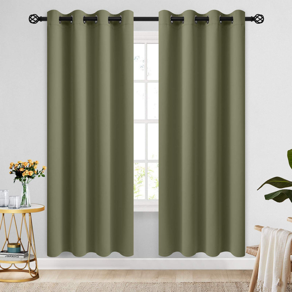 COSVIYA Grommet Blackout Room Darkening Navy Blue Curtains 84 inch Length
