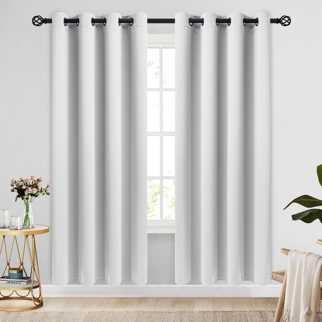 COSVIYA Grommet Blackout Room Darkening Navy Blue Curtains 84 inch Length