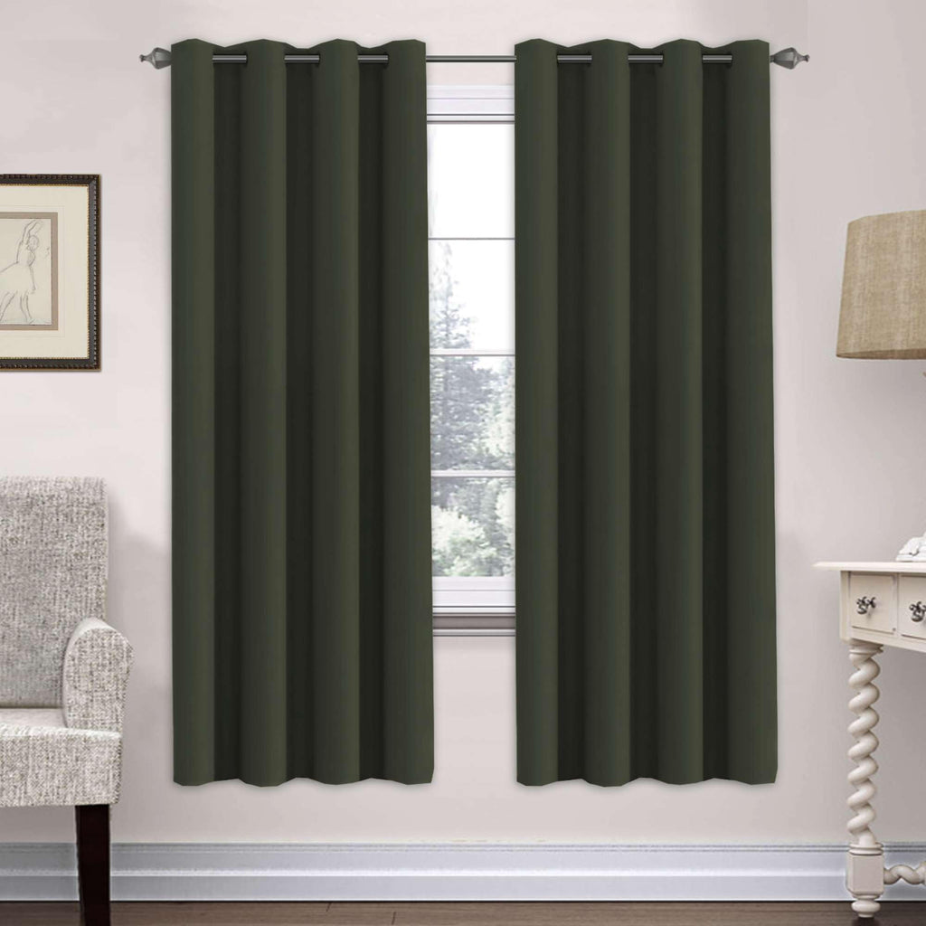 H.VERSAILTEX Blackout Curtains for Bedroom Thermal Insulated Room Darkening Living Room Curtains 63 Inch Long Grommet Privacy Protection Window Curtain Panels/Drapes for Nursery,2 Panels,Ivory/Cream