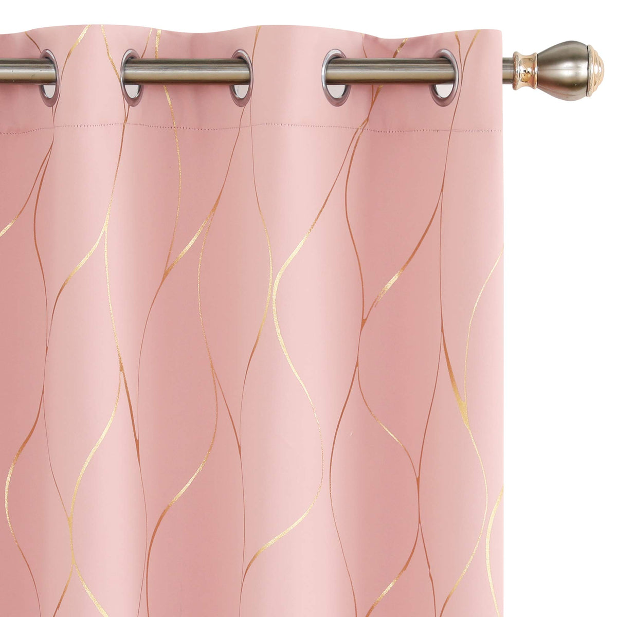 Deconovo Curtains for Living Room, Pattern Blackout Curtains 84 Inches Long